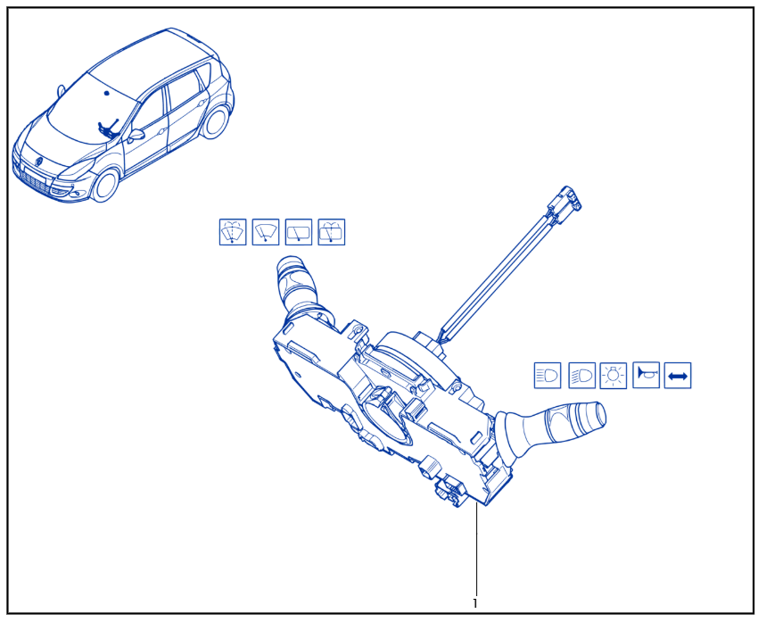 Renault Scenic Combined Stalk Air Bag Clock Spring