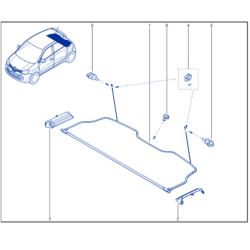 Renault Twingo Parcel Shelf Clip 7703077266