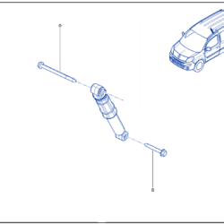 Renault Kangoo Rear Shock Absorber Bolts