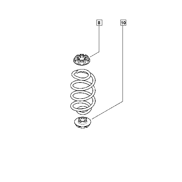 Renault Clio Rear Coil Spring Rubber Mount MK3